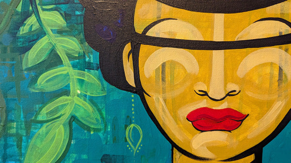 Frida With The Ferns - Original Painting