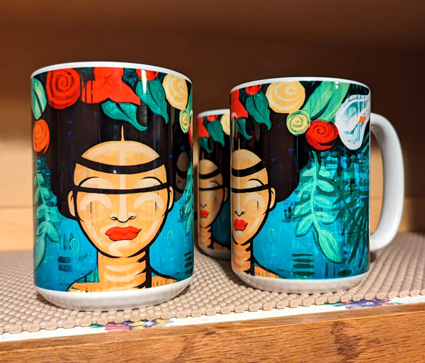 Frida With The Ferns - ArtMug