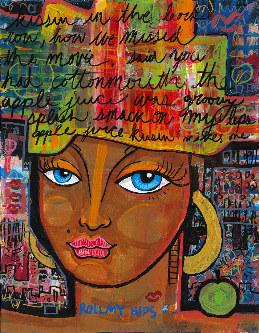 Apple Juice Kissing - original painting