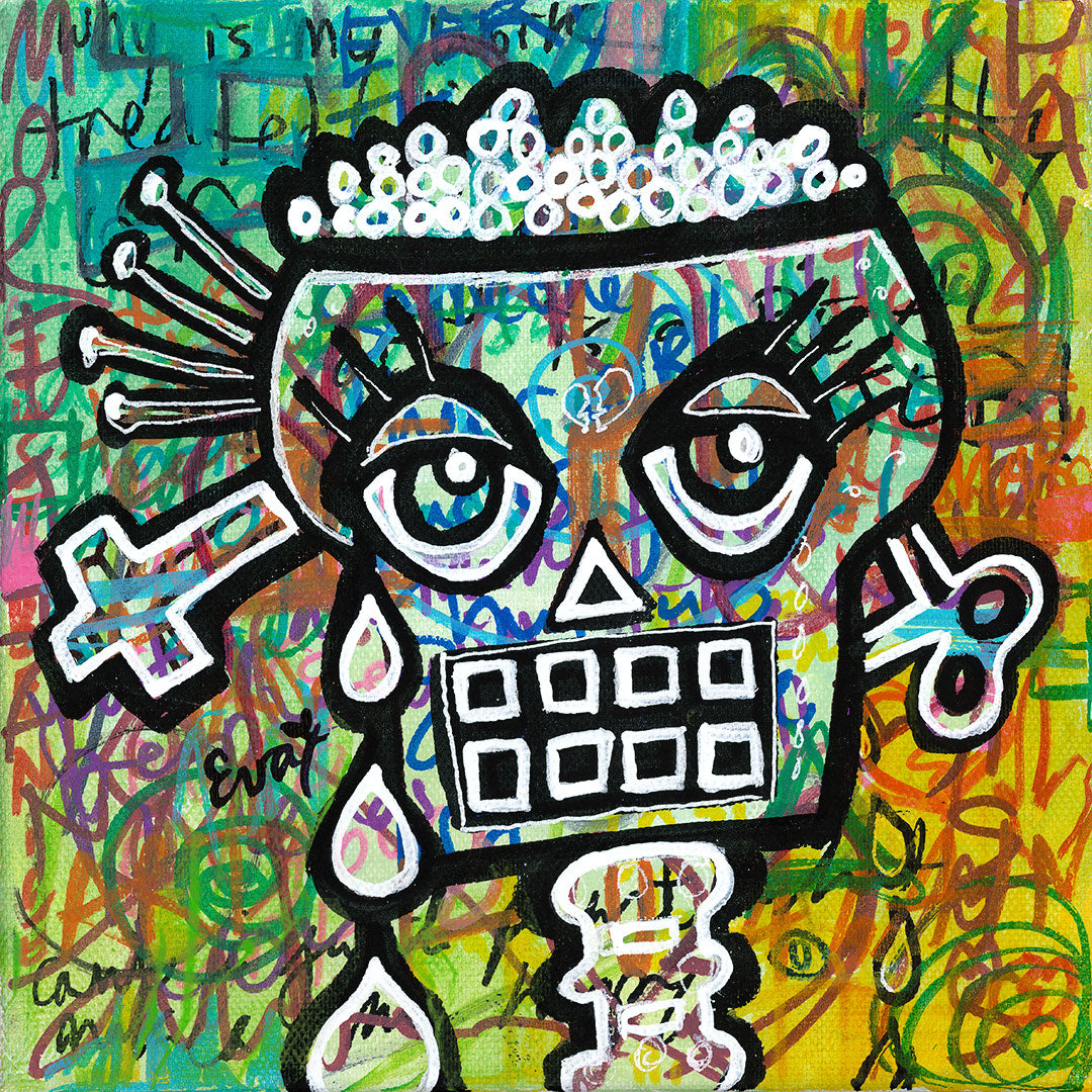 Mini Skull Feelings - original painting