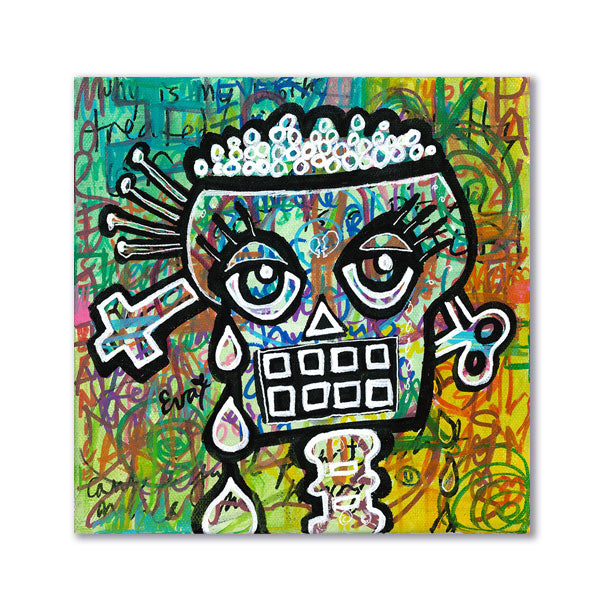 Mini Skull Feelings - original painting