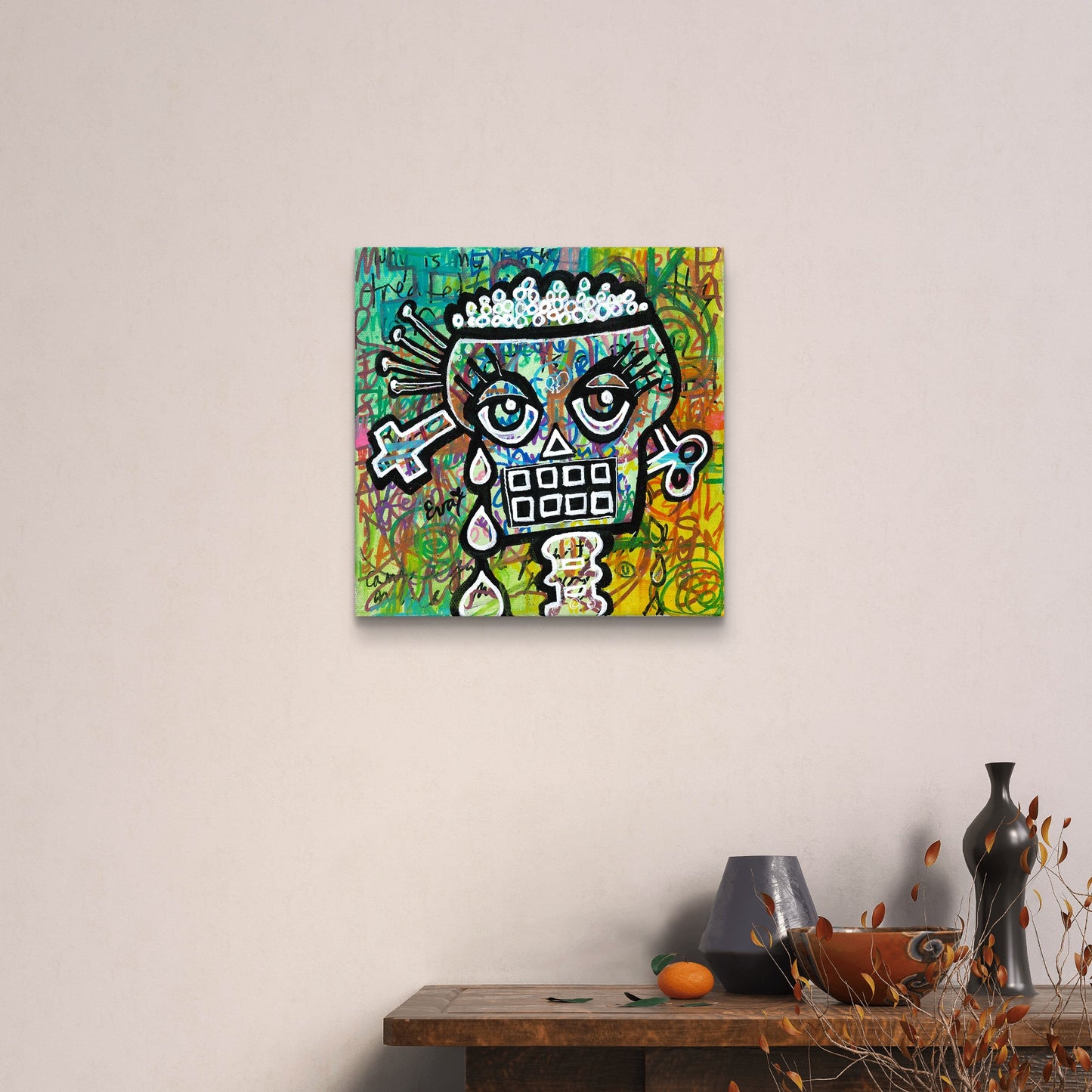 Mini Skull Feelings - original painting