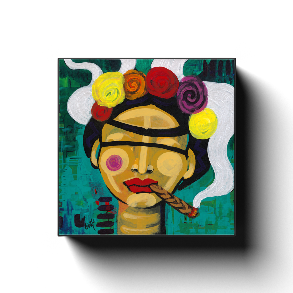 Frida With a Blunt - Canvas Print