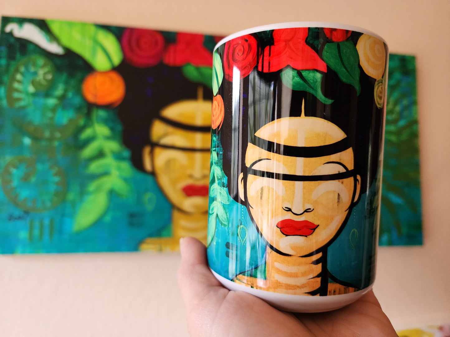 Frida With The Ferns - ArtMug
