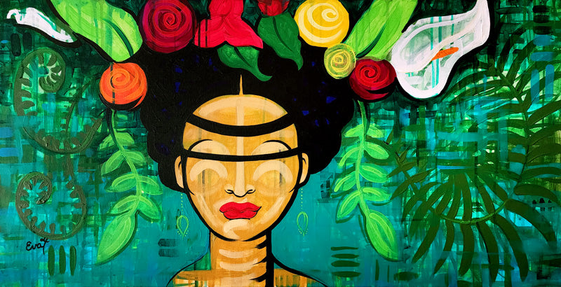 Frida With The Ferns - Original Painting
