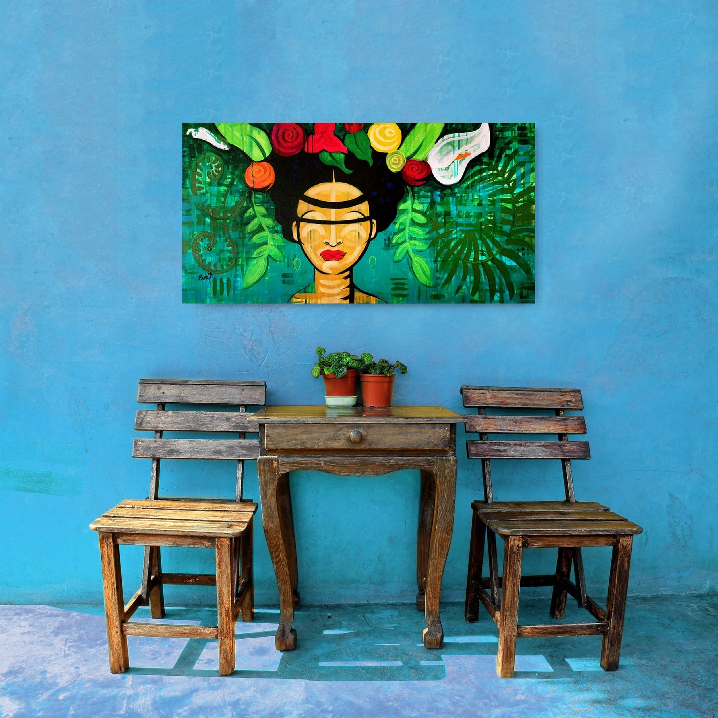 Frida With The Ferns - Original Painting