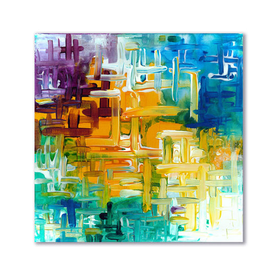 Vibrant Basket Weave - original painting