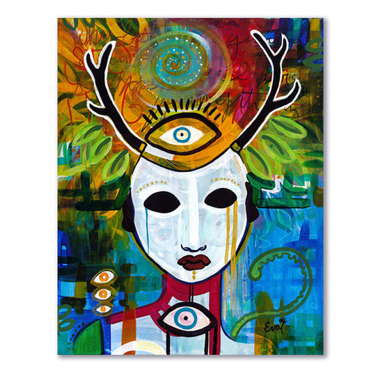 Masked Wood Witch - original painting