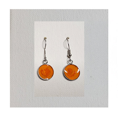 Wearable Art Earrings, One-of-a-kind (Red / Medium-Orange)