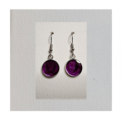 Wearable Art Earrings, One-of-a-kind (Purple)