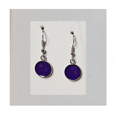 Wearable Art Earrings, One-of-a-kind (Purple)