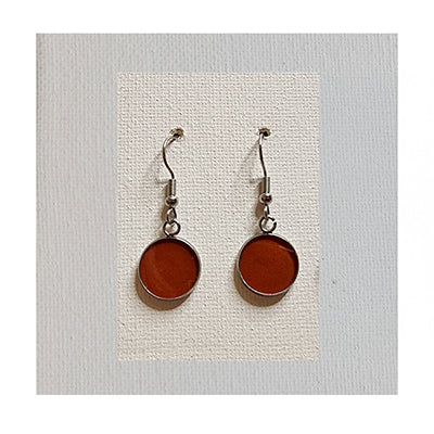 Wearable Art Earrings, One-of-a-kind (Venetian Red)