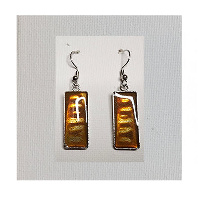 Wearable Art Earrings, One-of-a-kind (Yellow Oxide)