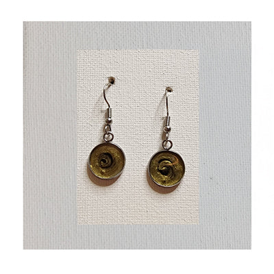 Wearable Art Earrings, One-of-a-kind (Antique Gold / Black)